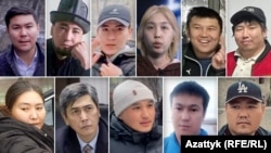 Камактагы 11 журналист. "Азаттыктын" коллажы.
