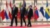 European Council President Charles Michel hosts talks between Armenian Prime Minister Nikol Pashinian and Azerbaijani President Ilham Aliyev in Brussels, May 14, 2023.