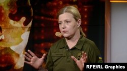 Міністерка у справах ветеранів України Юлія Лапутіна під час інтервʼю Радіо Свобода