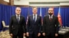 U.S. Secretary of State Antony Blinken hosts talks between Foreign Ministers Ararat Mirzoyan of Armenia and Jeyhun Bayramov of Azerbaijan in Washington, July 10, 2024. 
