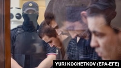 Арестованные по делу о теракте в "Крокусе" в суде, иллюстративаная фотография