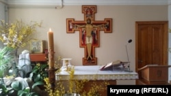 Празднование католиками Пасхи, Севастополь, пл. Ушакова, 9 апреля 2023 года 