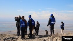 Armenia - European Union monitors patrol Armenia's border with Azerbaijan, February 20, 2023.