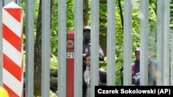 Архіўнае ілюстрацыйнае фота. Мігранты на беларуска-польскай мяжы