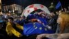 Участники протеста против закона об "иноагентах" в Грузии, Тбилиси, 13 мая 2024 года 