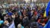 Разрешенный митинг против вторжения России в Украину. Алматы, 6 марта 2022 года