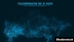 Орусиянын телекоммуникация картасы. 