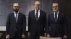 Ռուսաստանի, Հայաստանի և Ադրբեջանի ԱԳ նախարարներ Սերգեյ Լավրովի, Արարատ Միրզոյանի և Ջեյհուն Բայրամովի հանդիպումը Դուշանբեում, 12-ը մայիսի, 2022թ.