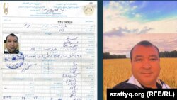 Справка, которая была приобщена к делу об аннулировании казахстанского гражданства Абдул Халила Наджибуллы. уроженца Афганистана (слева), и его селфи на пшеничном поле в Казахстане