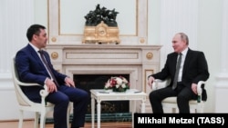 Садыр Жапаров менен Влдадимир Путин. 24-февраль, 2021-жыл 