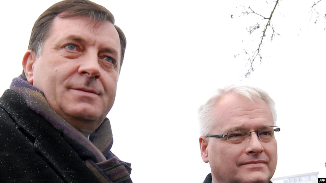 Ivo Josipović i Milorad Dodik prilikom susreta u Slavonskom Brodu, 2. ožujak 2011.