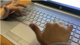 Child with a laptop
