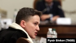 Надія Савченко на засіданні регламентного комітету парламенту, Київ, 22 березня 2018 року