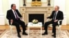 Эмомали Рахмон жана Владимир Путин. 8-май, 2021-жыл. Москва.