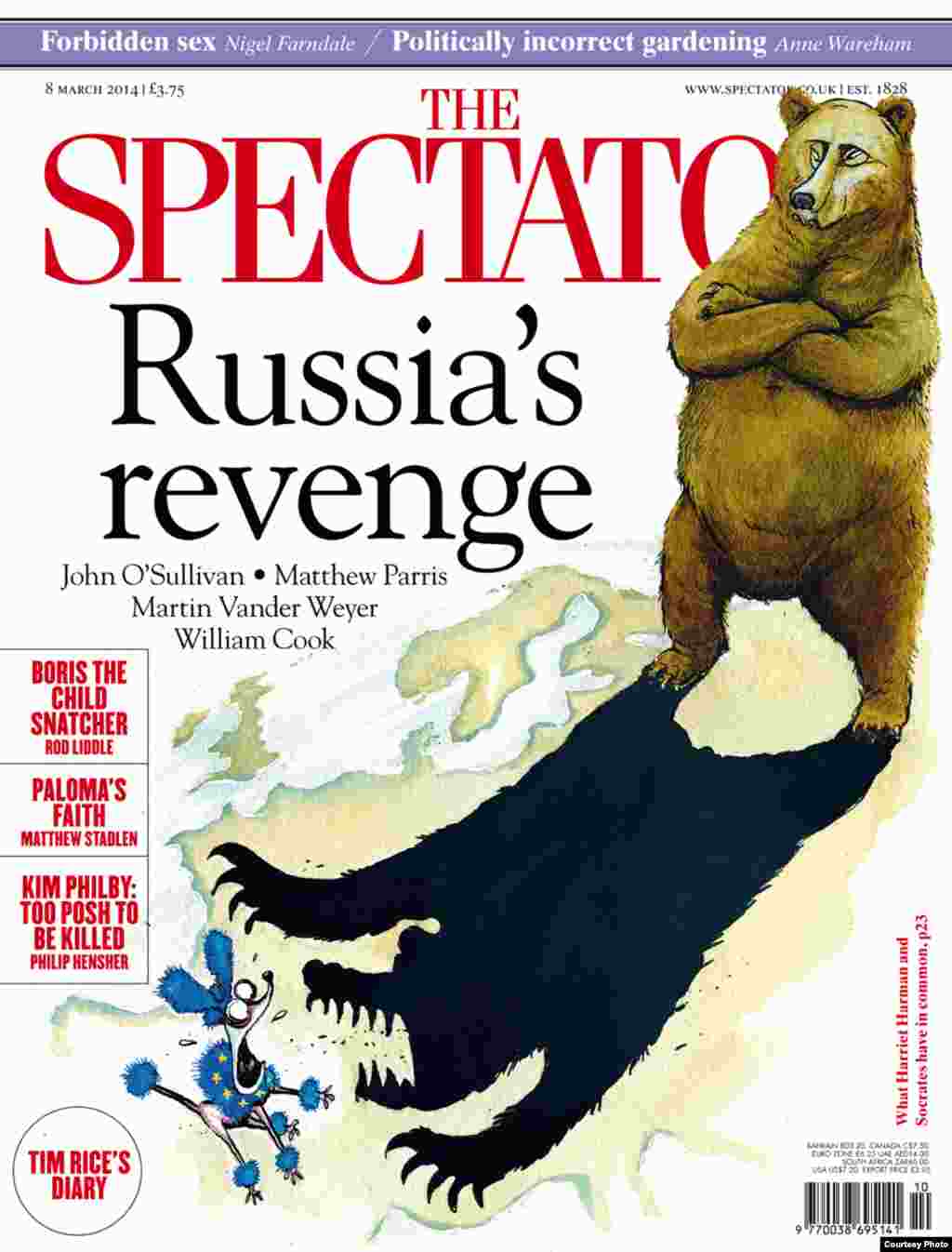 Böyük Britaniyanın The Spectator məşhur "Rus ayısı" simvolikasına qayıdır