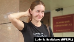 Російська журналістка Світлана Прокоп'єва, яку судять за висловлювання про відповідальність держави за виховання молоді.