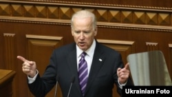 Віце-президент США Джозеф Байден під час виступу у Верховній Раді