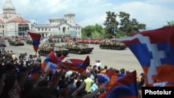 Nagorno-Karabakh - A military parade in Stepanakert, 9May2012.