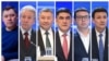 Садыр Жапаров, Адахан Мадумаров, Канатбек Исаев, Курсан Асанов, Элдар Абакиров жана Аймен Касенов. Талапкерлер дебатта бекитилген тартип боюнча жайгаштырылды. 