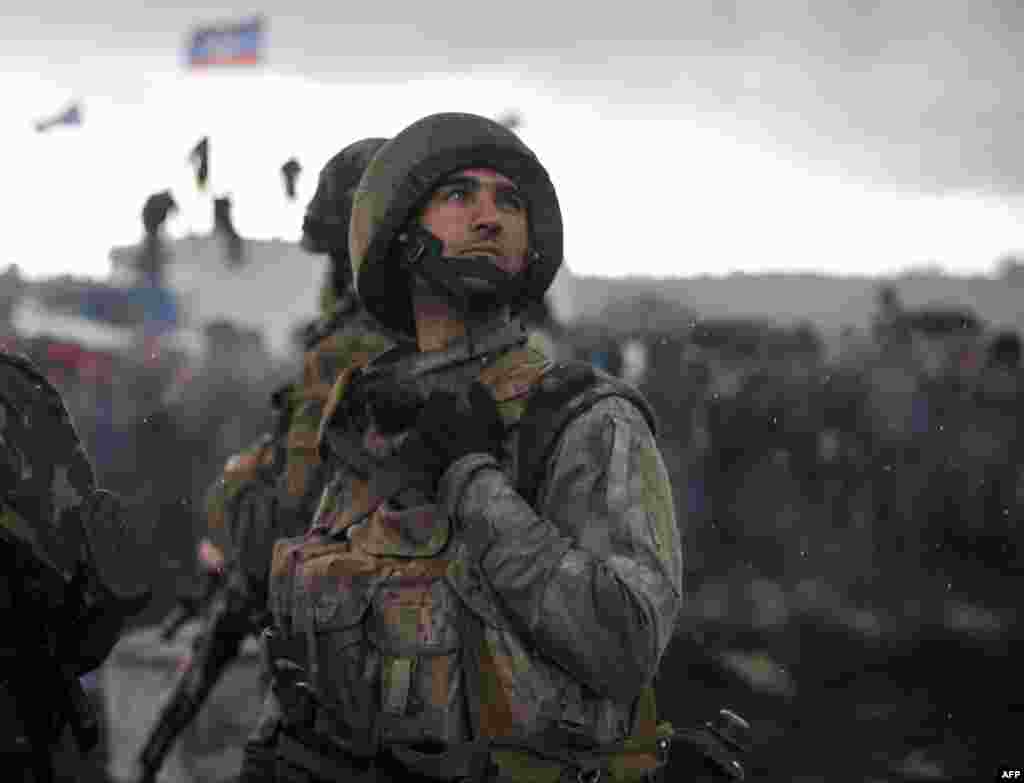 Солдати Національної гвардії заблоковані проросійськими активістами на дорозі Краматорськ – Слов’янськ