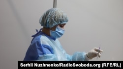 Ukraine -- Vaccination centre in Kyiv, 29May2021