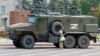 Бронеавтомобіль російських військ у окупованому Херсоні, 25 липня 2022 року