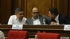Члены парламентской фракции «Честь имею». Депутат Айк Мамиджанян в центре. (Архивная фотография)