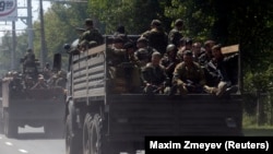Архівне фото. Бойовики російських гібридних сил у Донецьку, 2014 рік 