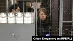 Корреспондент «Настоящего Времени» Светлана Глушкова в полиции. Астана, 22 марта 2019 года.