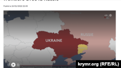 Французский телеканал France Télévisions в видеосюжете о ситуации на востоке Украины изобразил Крым «российским»