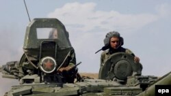 Російські військові неподалік Ґорі. 19 серпня 2008 р.