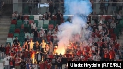 Атмасфэра на матчы зборнай Беларусі ў футболе
