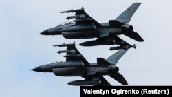 Винищувачі F-16 під час відзначення Дня Повітряних сил України, серпень 2024 року